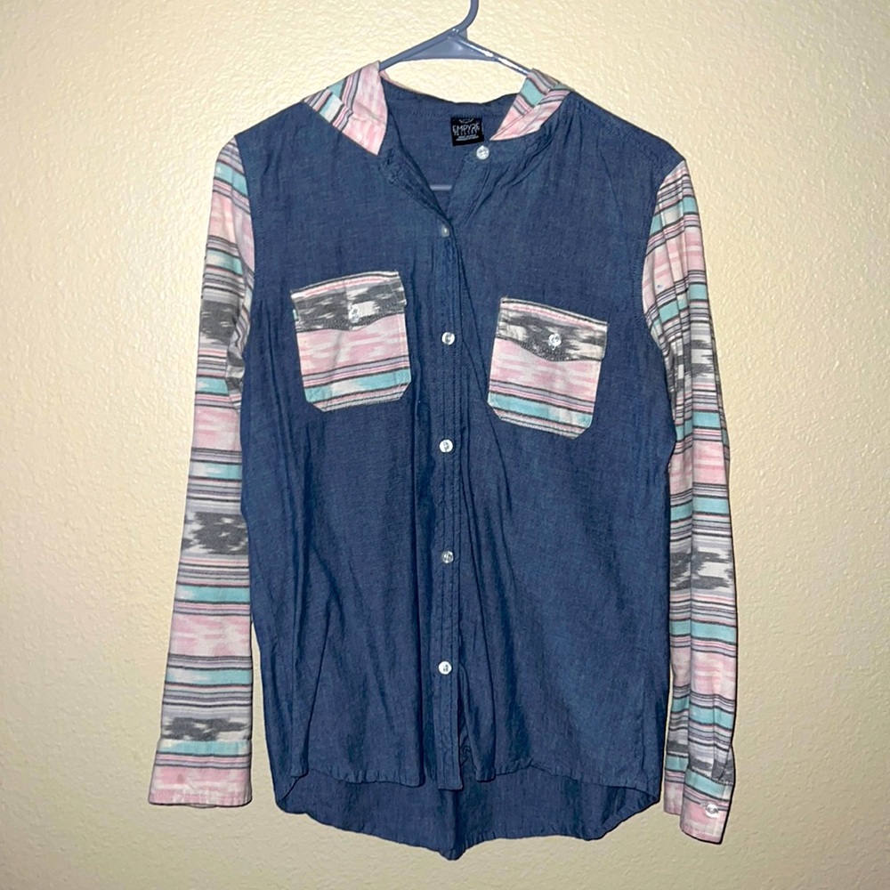 Zumiez button up flannel hoodie